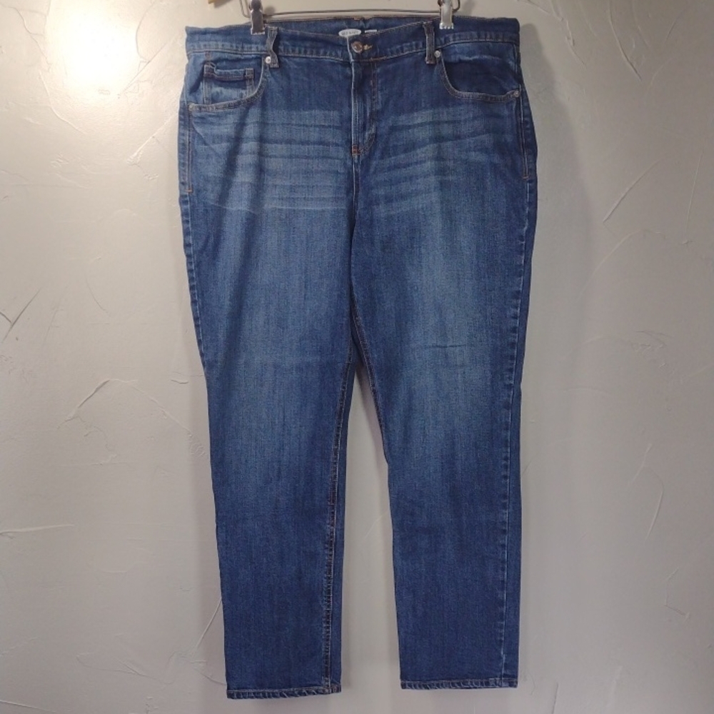 Old Navy Boyfriend Stretch Blue Jeans Women's 16